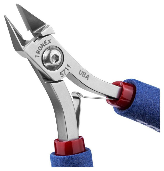 Tronex 5711 Extra Long Large Tapered Head Semi-Flush Carbon Steel Cutter, 4.7" OAL