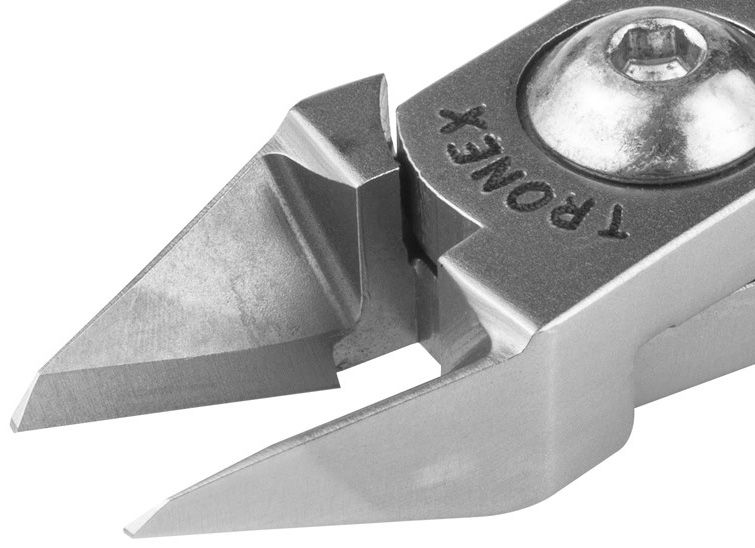 Tronex 5712 Extra Long Large Tapered Head Flush Carbon Steel Cutter, 4.7" OAL