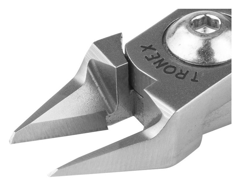 Tronex 5722 Extra Long Large Tapered & Relieved Head Flush Carbon Steel Cutter, 4.7" OAL