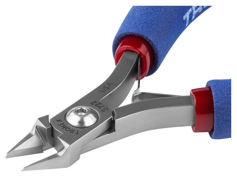 Tronex 5722 Extra Long Large Tapered & Relieved Head Flush Carbon Steel Cutter, 4.7" OAL