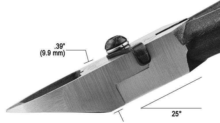 Tronex 5812 Heavy-Duty Long Extra Large Oval Head Flush Forged Carbon Steel Cutter & Jaw Restraining Device, 5.2" OAL