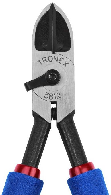 Tronex 5812 Heavy-Duty Long Extra Large Oval Head Flush Forged Carbon Steel Cutter & Jaw Restraining Device, 5.2" OAL