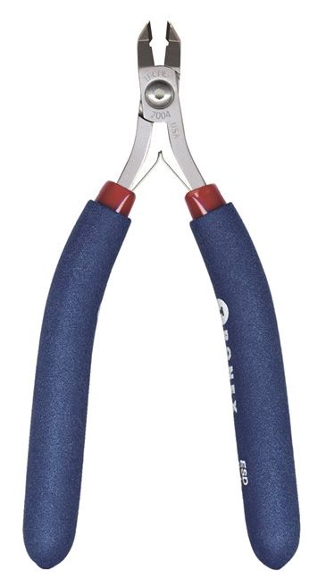 Tronex 7004 Short Large Pointed 50° Tapered Head Flush Carbon Steel Cutter with Long Ergonomic Handles, 5.7" OAL