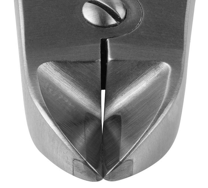 Tronex 7011T Oval Head Semi-Flush Tungsten Carbide Cutter with Ergonomic Handles, 6.3" OAL