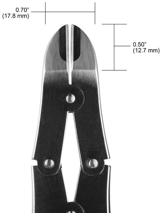 Tronex 7011T Oval Head Semi-Flush Tungsten Carbide Cutter with Ergonomic Handles, 6.3" OAL