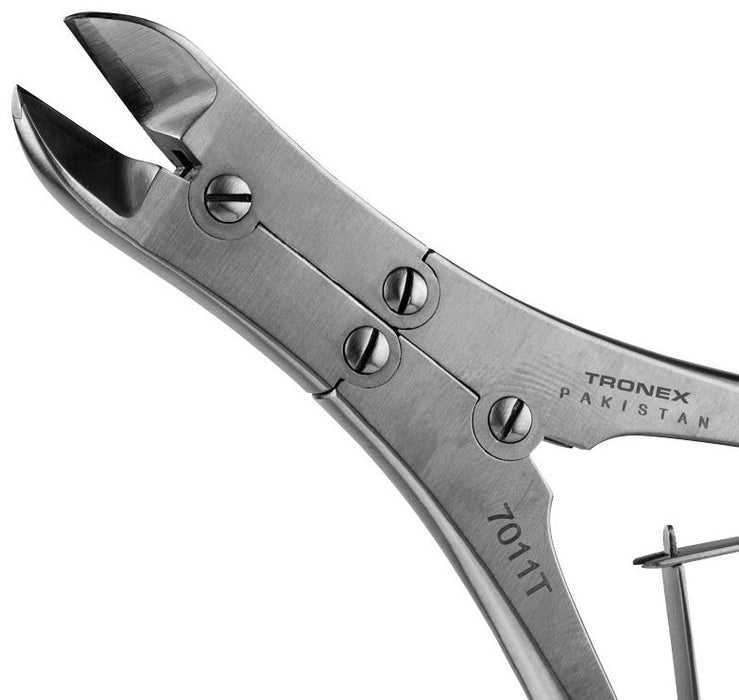 Tronex 7011T Oval Head Semi-Flush Tungsten Carbide Cutter with Ergonomic Handles, 6.3" OAL