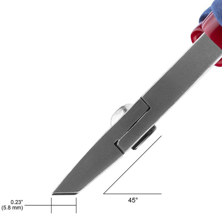 Tronex 7034 45° Head Flush Carbon Steel 1.0mm Stand-Off Cutter with Ergonomic Handles, 5.8" OAL