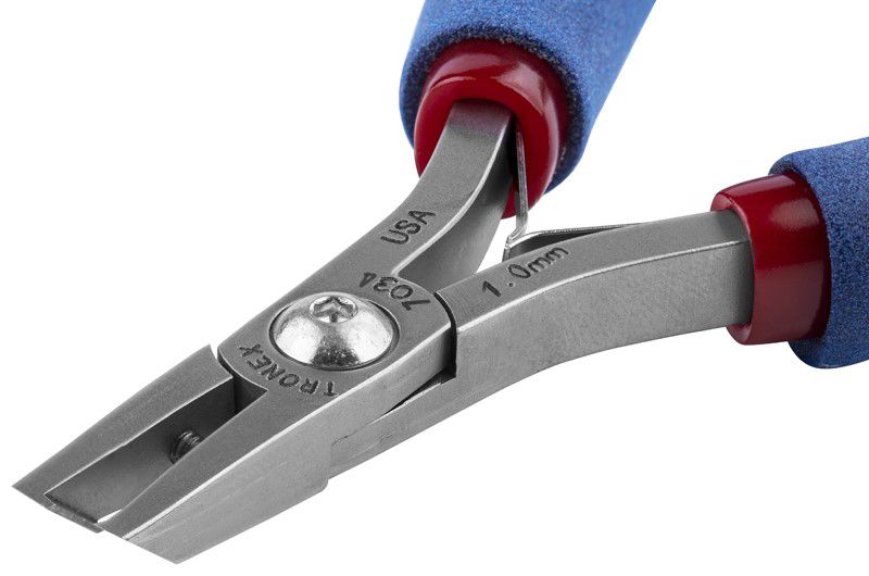 Tronex 7034 45° Head Flush Carbon Steel 1.0mm Stand-Off Cutter with Ergonomic Handles, 5.8" OAL