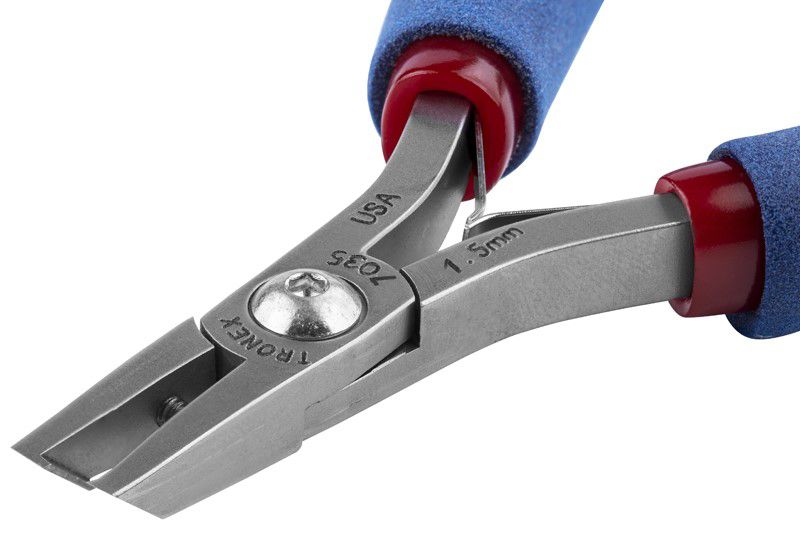 Tronex 7035 45° Head Flush Carbon Steel 1.5mm Stand-Off Cutter with Ergonomic Handles, 5.8" OAL