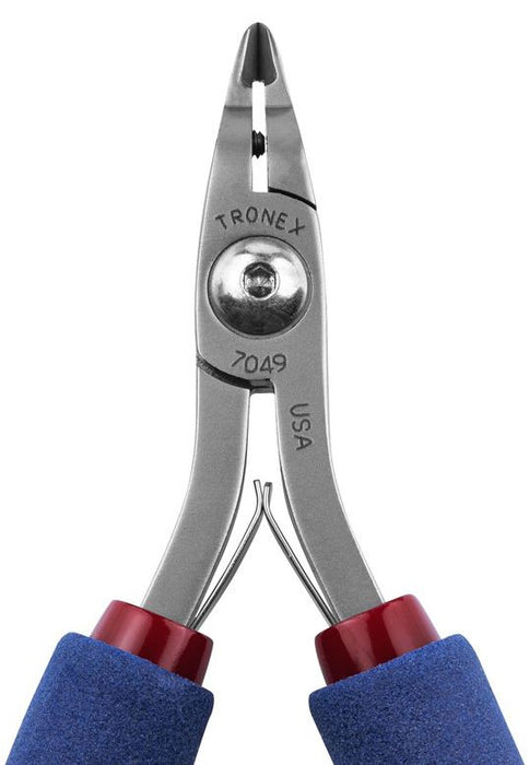 Tronex 7049 Mini Short Sturdy High Relief Head Razor-Flush Carbon Steel Slightly Rounded Tip Cutter with Long Ergonomic Handles, 5.8" OAL