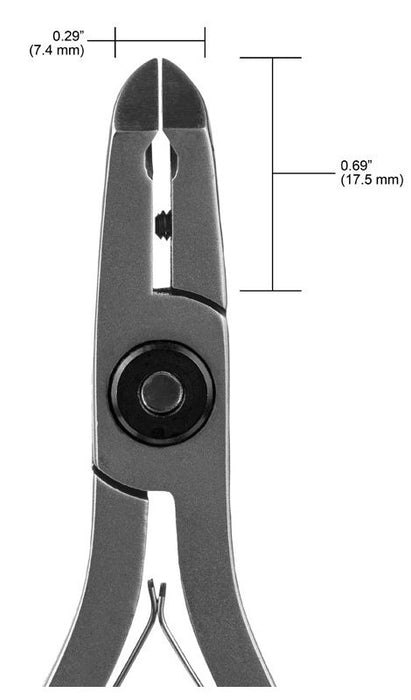 Tronex 7072 Robust Long Large Oval 50° Relieved Head Flush Carbon Steel Cutter with Long Ergonomic Handles, 5.8" OAL