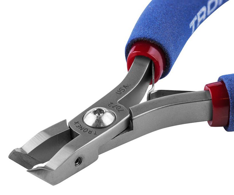 Tronex 7072 Robust Long Large Oval 50° Relieved Head Flush Carbon Steel Cutter with Long Ergonomic Handles, 5.8" OAL