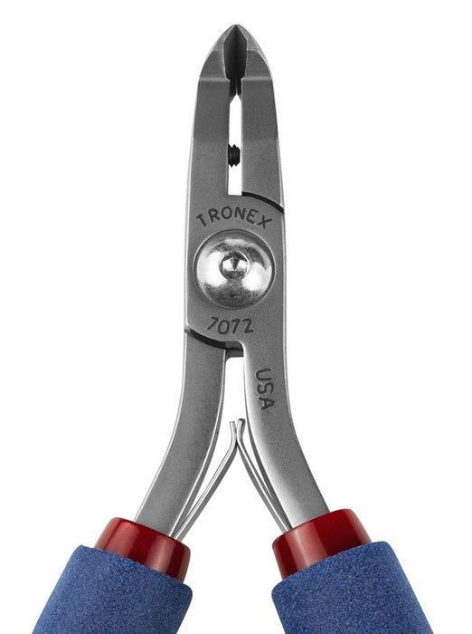 Tronex 7072 Robust Long Large Oval 50° Relieved Head Flush Carbon Steel Cutter with Long Ergonomic Handles, 5.8" OAL