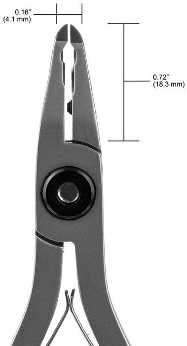 Tronex 7075 SMT Mini Very Small 50° Relieved Head Flush Carbon Steel Cutter with Long Ergonomic Handles, 5.9" OAL