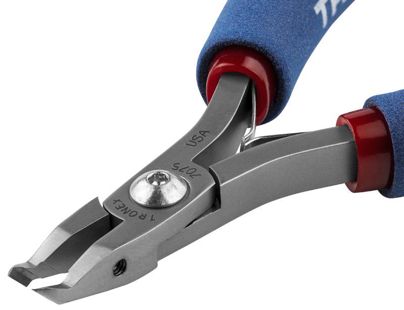 Tronex 7075 SMT Mini Very Small 50° Relieved Head Flush Carbon Steel Cutter with Long Ergonomic Handles, 5.9" OAL