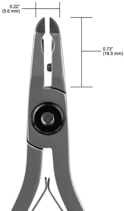 Tronex 7082 Small Oval 50° Relief Head Flush Carbon Steel Cutter with Long Ergonomic Handles, 5.9" OAL