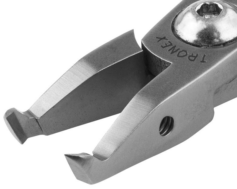 Tronex 7083 SMT Very Fine Small Oval 70° Head Flush Carbon Steel Cutter with Long Ergonomic Handles, 5.9" OAL