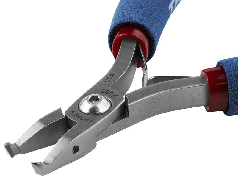 Tronex 7083 SMT Very Fine Small Oval 70° Head Flush Carbon Steel Cutter with Long Ergonomic Handles, 5.9" OAL