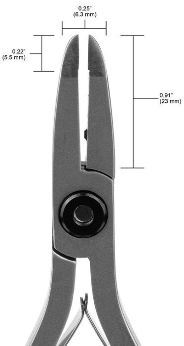 Tronex 7088 Rugged Long Wide Head Razor-Flush Carbon Steel Tip Cutter with Long Ergonomic Handles, 6.1" OAL