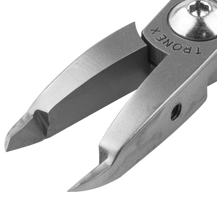 Tronex 7088 Rugged Long Wide Head Razor-Flush Carbon Steel Tip Cutter with Long Ergonomic Handles, 6.1" OAL