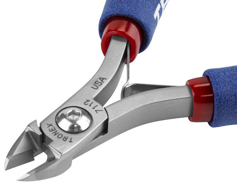 Tronex 7112 General Purpose Strong Medium Oval Head Flush Carbon Steel Cutter with Long Ergonomic Handles, 5.6" OAL