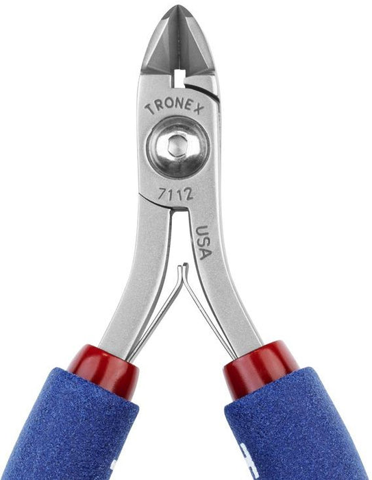 Tronex 7112 General Purpose Strong Medium Oval Head Flush Carbon Steel Cutter with Long Ergonomic Handles, 5.6" OAL