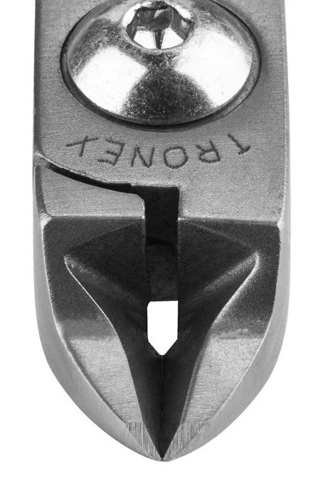 Tronex 7123 General Purpose Strong Medium Oval Relieved Head Razor-Flush Carbon Steel Cutter with Long Ergonomic Handles, 5.6" OAL