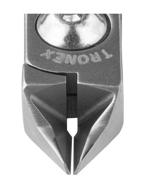 Tronex 7222 Pointed Medium Tapered & Relieved Head Flush Carbon Steel Cutter with Long Ergonomic Handles, 5.6" OAL