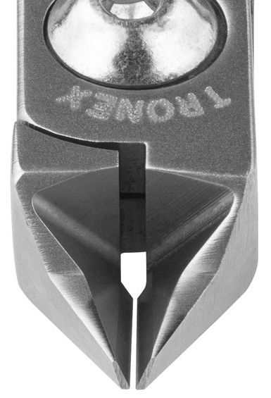 Tronex 7223 Pointed Medium Tapered & Relieved Head Razor-Flush Carbon Steel Cutter with Long Ergonomic Handles, 5.6" OAL