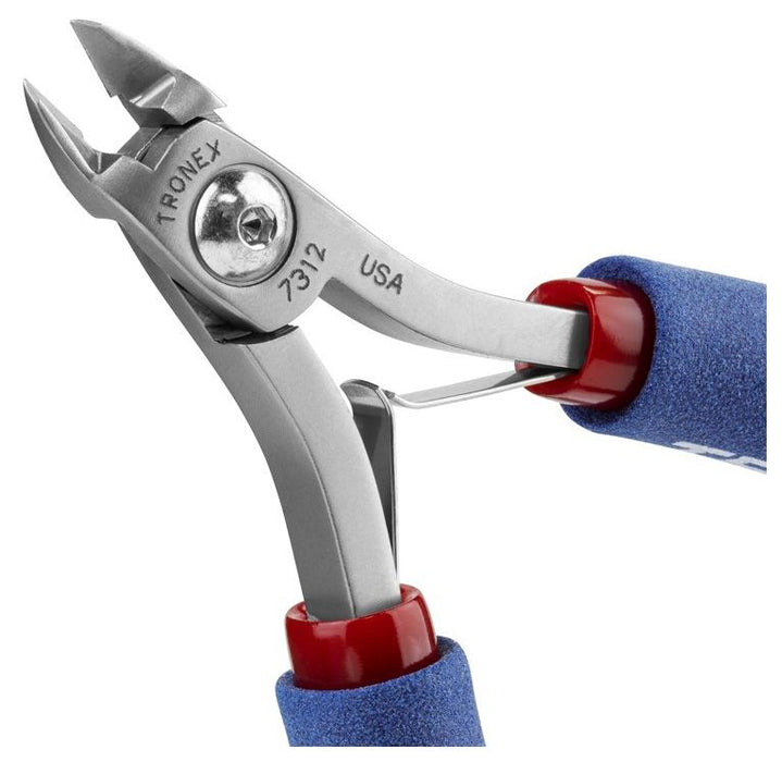 Tronex 7312 SMT Mini Oval Head Flush Carbon Steel Cutter with Long Ergonomic Handles, 5.5" OAL