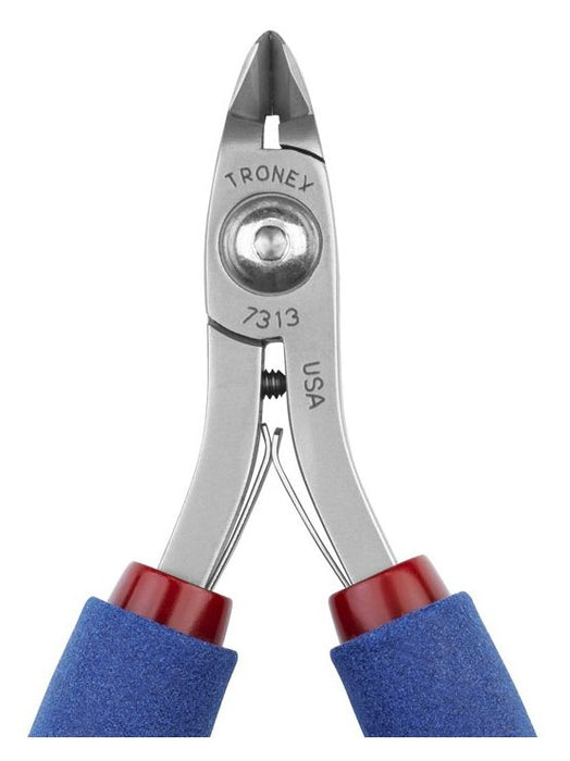 Tronex 7313 SMT Mini Oval Head Razor-Flush Carbon Steel Cutter with Long Ergonomic Handles, 5.5" OAL