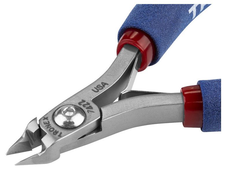 Tronex 7422 Mini Tapered & Relieved Head Flush Carbon Steel Cutter with Long Ergonomic Handles, 5.6" OAL