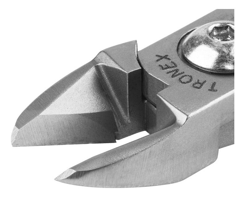 Tronex 7511 General Purpose Large Oval Head Semi-Flush Carbon Steel Cutter with Long Ergonomic Handles, 5.7" OAL