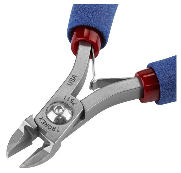 Tronex 7511 General Purpose Large Oval Head Semi-Flush Carbon Steel Cutter with Long Ergonomic Handles, 5.7" OAL