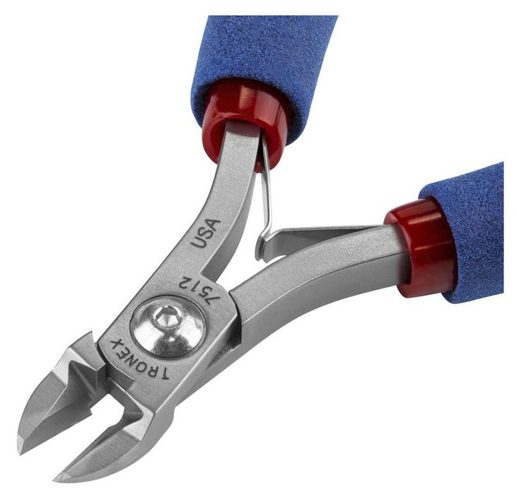 Tronex 7512 General Purpose Large Oval Head Flush Carbon Steel Cutter with Long Ergonomic Handles, 5.7" OAL