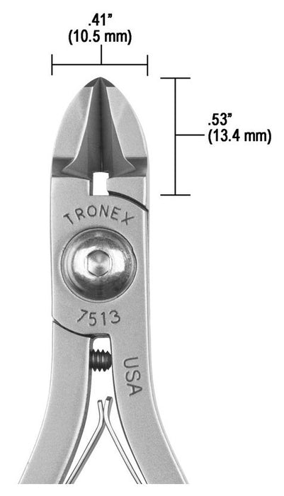 Tronex 7513 General Purpose Large Oval Head Razor-Flush Carbon Steel Cutter with Long Ergonomic Handles, 5.7" OAL