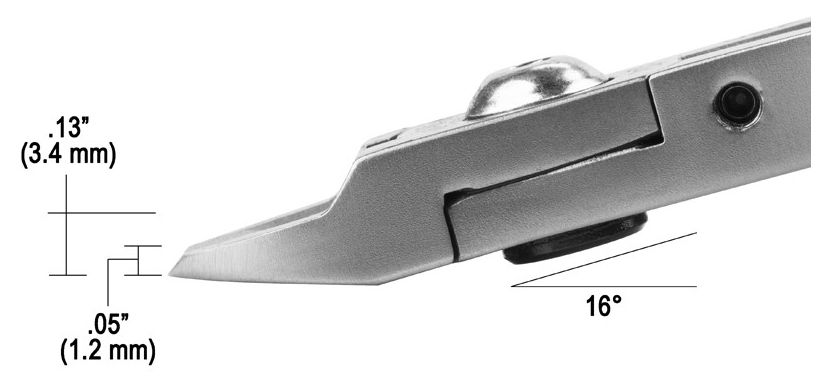 Tronex 7523 General Purpose Large Oval Relieved Head Razor-Flush Carbon Steel Cutter with Long Ergonomic Handles, 5.7" OAL