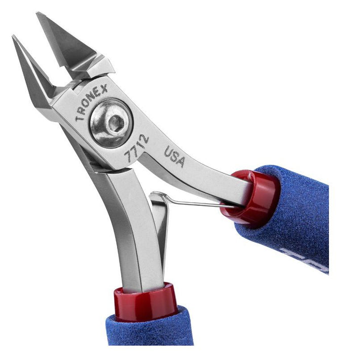 Tronex 7712 Extra Long Large Tapered Head Flush Carbon Steel Cutter with Long Ergonomic Handles, 5.7" OAL