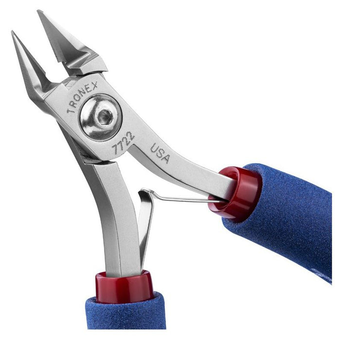 Tronex 7722 Extra Long Large Tapered & Relieved Head Flush Carbon Steel Cutter with Long Ergonomic Handles, 5.7" OAL