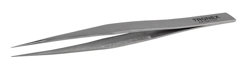 Tronex AA-SA-CH Precision Stainless Steel Tweezer with Straight, Fine, Pointed Tips