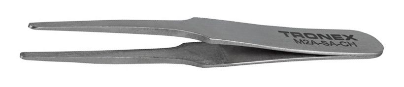 Tronex M2A-SA-CH Mini Stainless Steel Tweezer with Straight, Slight Tapered, Blunt Tips