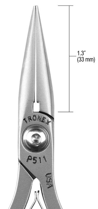 Tronex P511 Chain Nose Pliers with Long, Smooth Jaw, 5.50" OAL