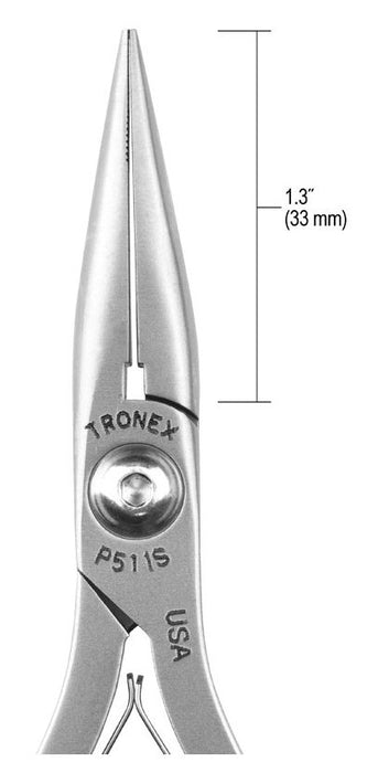 Tronex P511S Chain Nose Pliers with Long, Serrated Jaw, 5.50" OAL