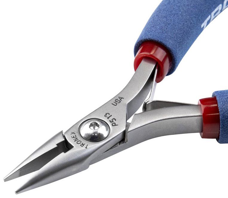 Tronex P513 Chain Nose Pliers with Short, Smooth Jaw, 4.90" OAL