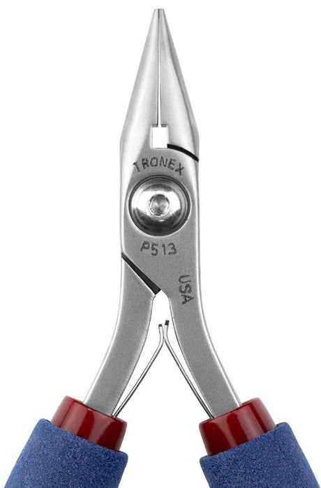 Tronex P513 Chain Nose Pliers with Short, Smooth Jaw, 4.90" OAL