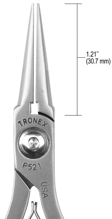 Tronex P521 Needle Nose Lead-Forming Pliers with Long, Smooth Jaw, 5.40" OAL