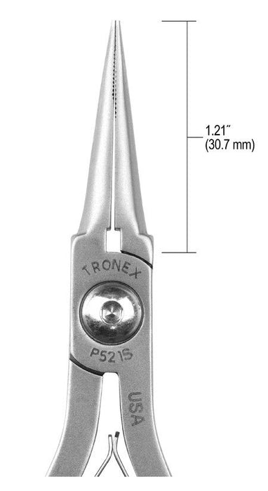 Tronex P521S Needle Nose Lead-Forming Pliers with Long, Serrated Jaw, 5.40" OAL