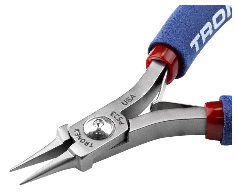 Tronex P523 Needle Nose Pliers with Short, Smooth Jaw, 4.90" OAL