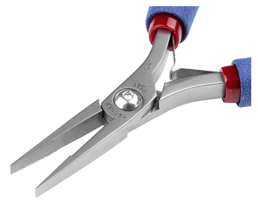 Tronex P541 Flat Nose Pliers with Long, Smooth Jaw & Step Tips, 5.40" OAL