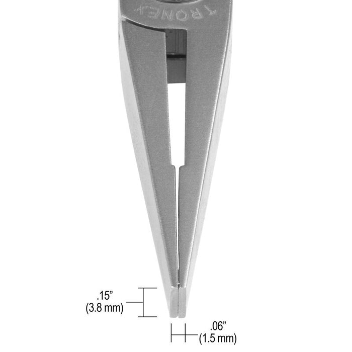 Tronex P541 Flat Nose Pliers with Long, Smooth Jaw & Step Tips, 5.40" OAL